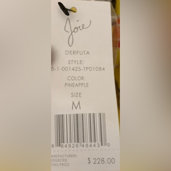 JOIE Derfuta 100% Silk Puff Sleeve Off Shoulder Romantic Floral Top Size M NWT - Picture 14 of 14